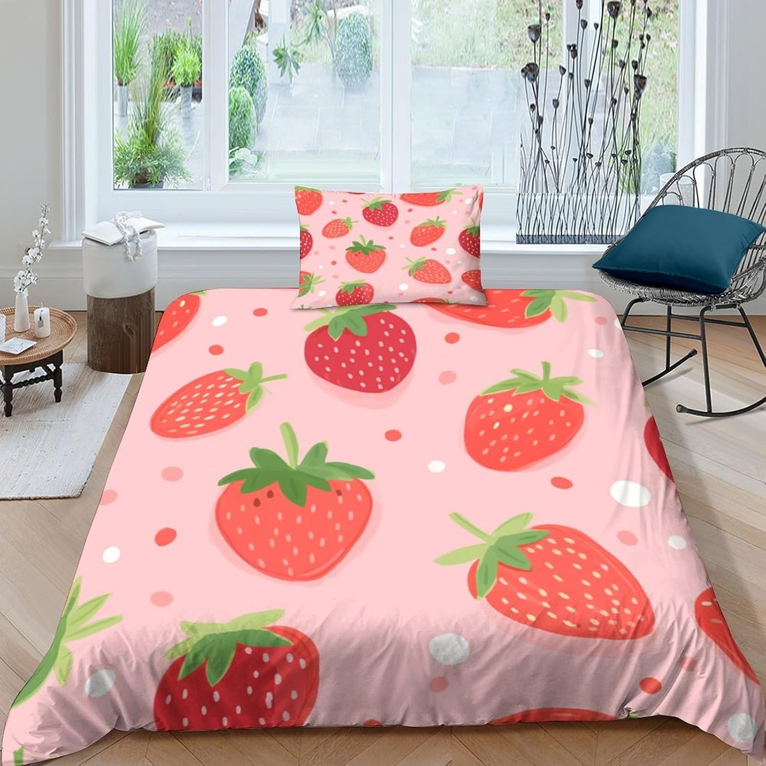 HIXIP Simple Style Duvet Cover Set, Single Bedding Set for Children