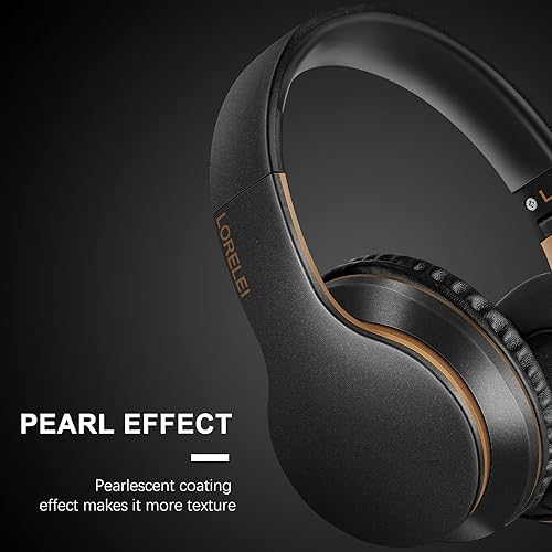 Miniatura 4 de LORELEI X6 - Auriculares sobre la oreja con micrófono, auriculares de bajos estéreo ligeros y plegables con 1.45M sin enredos, auriculares