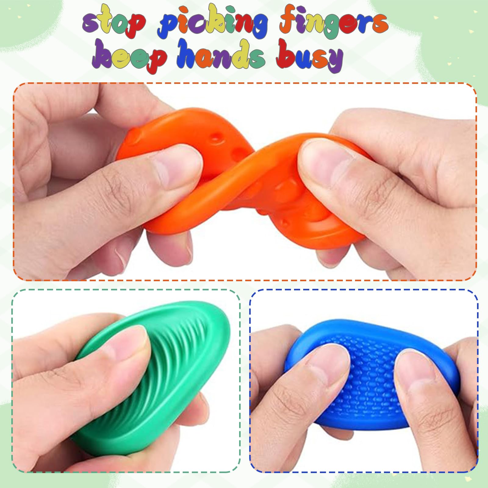 Fidget Toys Sensory Stones, 6 sztuk, zabawka sensoryczna z autyzmem, antystresowa, sensoryczna zabawka dla dzieci i dorosłych, 6 szt