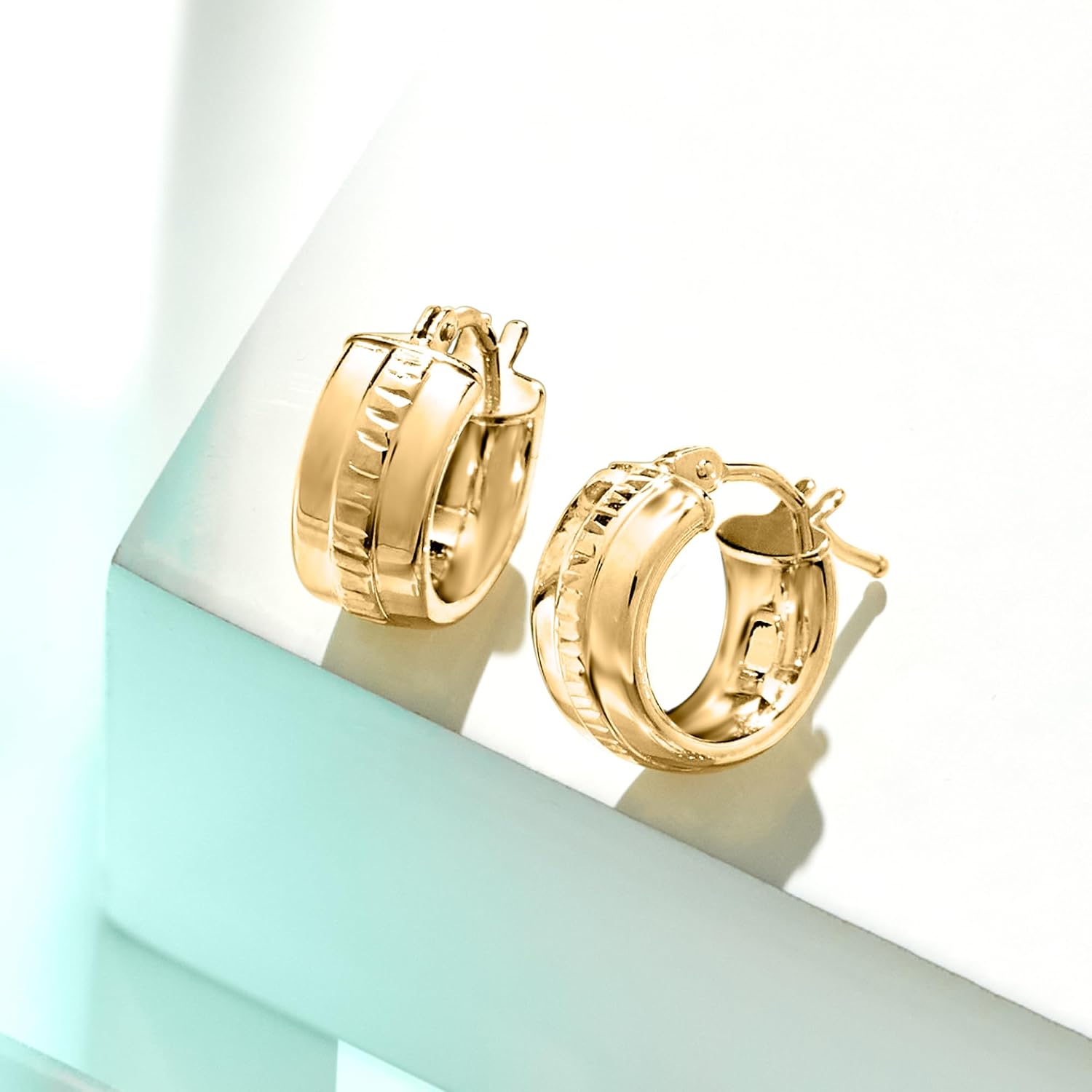 Ross-Simons Italian 10kt Yellow Gold Huggie Hoop Earrings