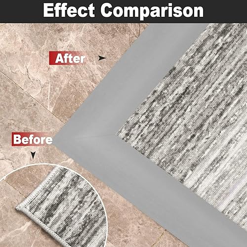 Miniatura 2 de Tira de transición de piso de 36 M, tiras de ribete de piso autoadhesivas, tiras de transición de umbral de PVC para transición de alfombras, tira