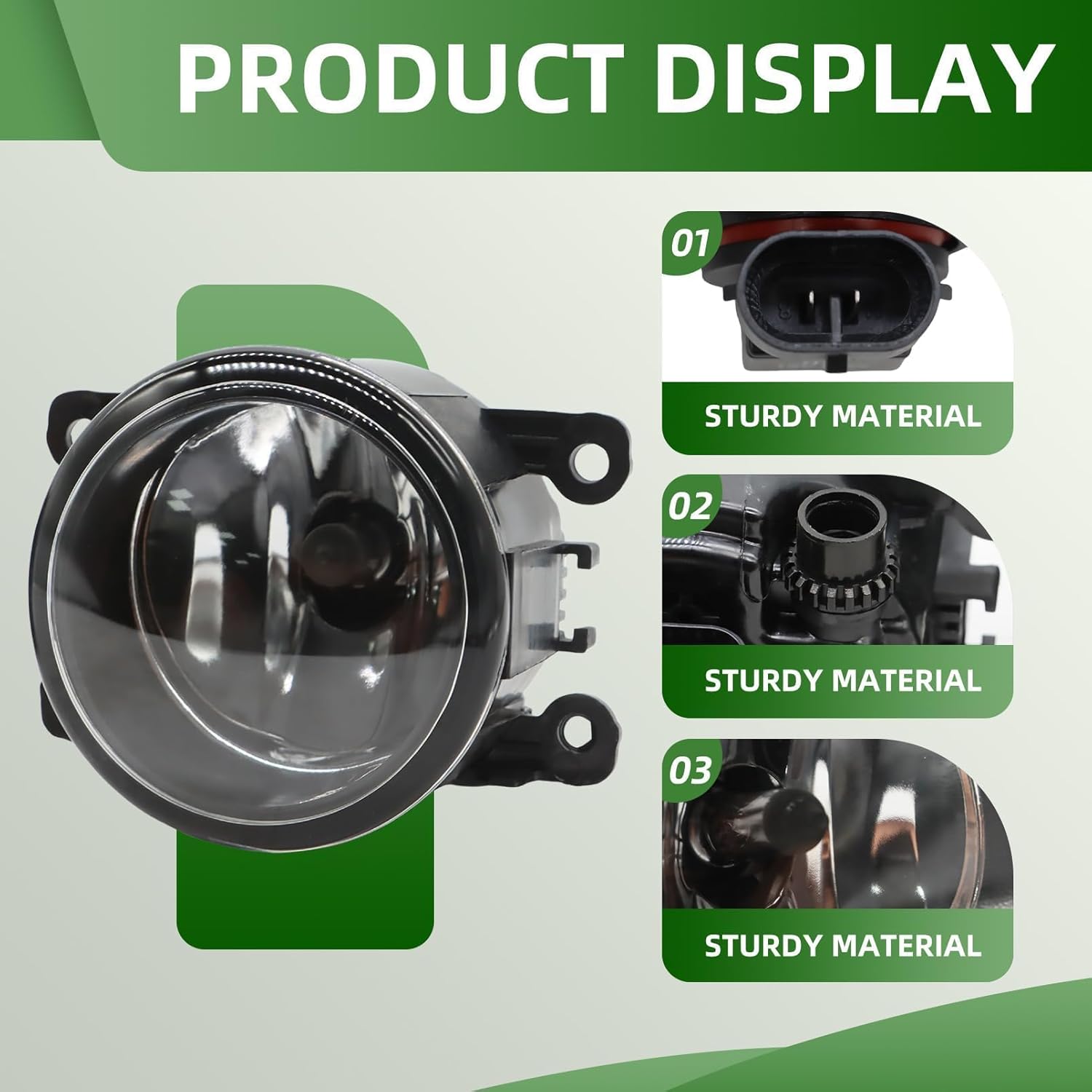 Front Fog Light Assembly Compatible with Impreza 2012-2019/ Outback 2010-2012/ Forester 2014-2017/ WRX & WRX STI 2015-2017 Pair Fog Lamp 33900-T0A-A01 4F9Z15200AA - Image 4