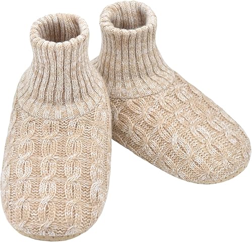 Panda Bros Calcetines tipo pantuflas para mujer con pinzas, botines mullidos para mujer con parte inferior antideslizante, pantuflas acogedoras y