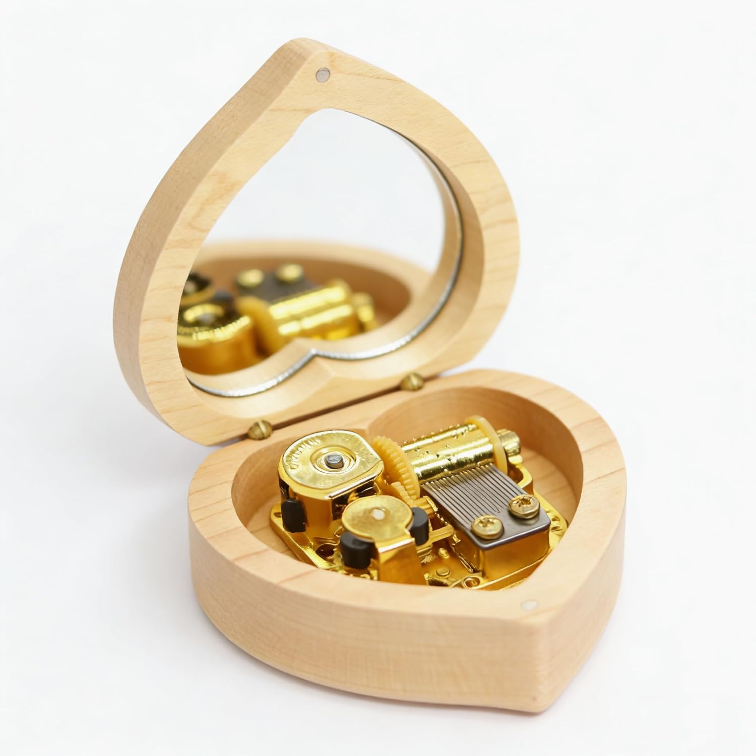 LunaMelody Music Box, Rose, Wooden Wind-up Music Box, Japanese Movement, Birthday Present, Valentine's Day Love Gifts, Home Decoration, Play 'La Vie en Rose'