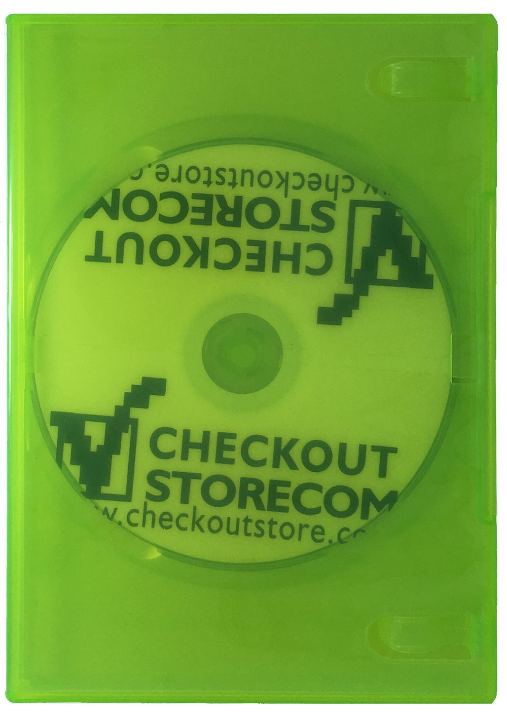 CheckOutStore (25) Premium Standard Single 1-Disc DVD Cases 14mm (Clear Green)