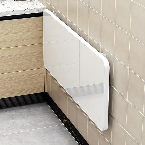 Mesa plegable flotante para lavandería, mesa de madera montada en la pared, soporte resistente, mesa de comedor de hojas caídas, mesa de pared