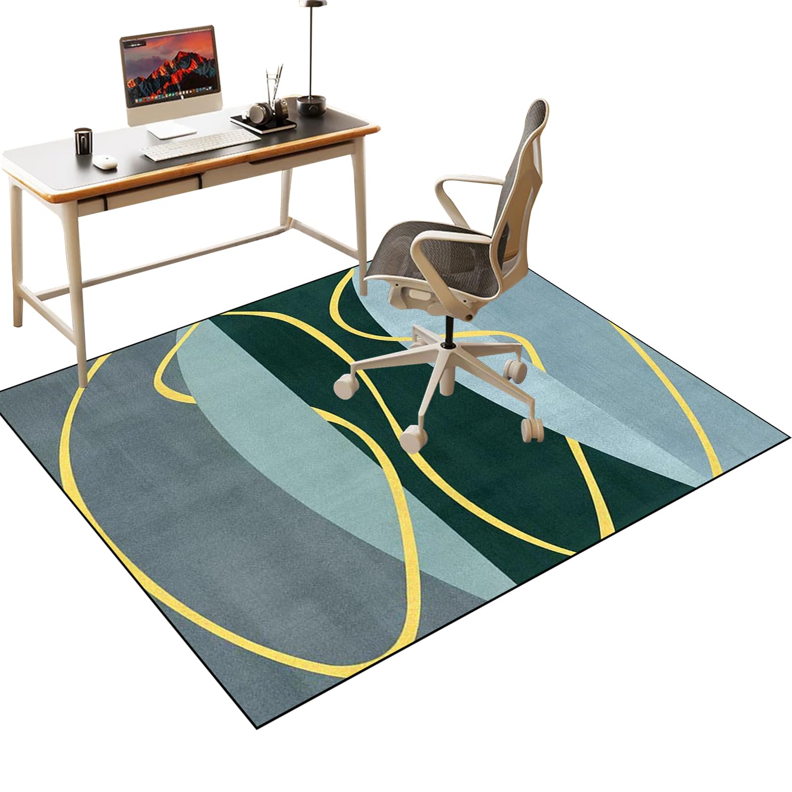 Desk Chair Mat for Carpet Floors, Office Chair Mat for Hardwood Floor, Computer Gaming Chair mat for Hard Floor, Computer Rolling Chair Mat for Home and Office Floor Protector Mat Rug 160 x 200 cm โ image 1