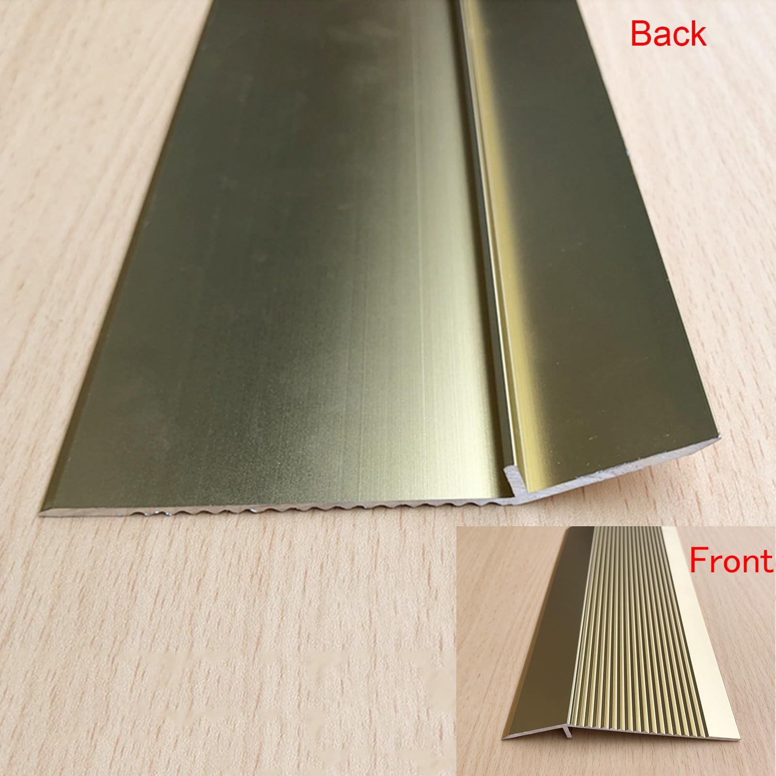 LIYI929GP Strisce di Copertura per Pavimenti Soglia di Dislivello Pavimento, Profilo Soglia di Transizione per Moquette E Pavimento, Soglia di Dislivello Pavimento Dorate per Dislivello 10-40mm