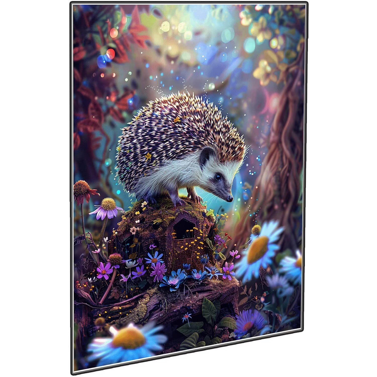 Malowanie diamentami duży rozmiar 110 x 80 cm, DIY 5D diamentowe malowanie las diamenty kryształowe artystyczne rysunki z koralikami do przyklejania, DIY Zima malowanie diamentami dla dorosłych