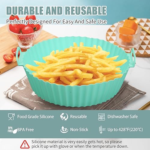 Miniatura 5 de VILIWIN Freidora de aire de 4.5 cuartos de galón, 8 menús preestablecidos, freidora de aire con apagado automático, temporizador de 30 minutos