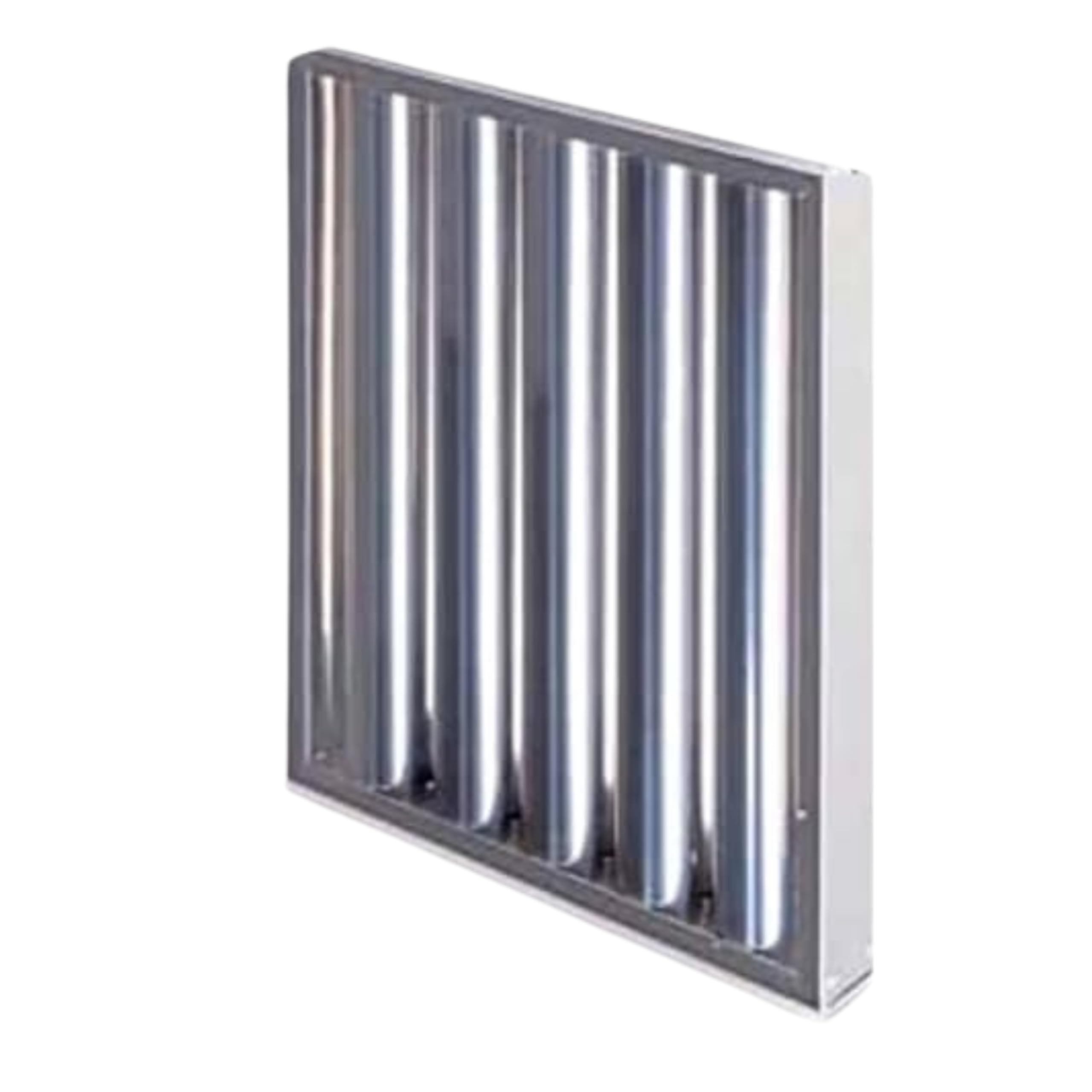 Filtro Campana Extractora Industrial De Acero Inoxidable – Filtros Extractor Cocina Duraderos Y Resistentes, Diseño Con Deflectores Inclinados Para Atrapar Grasa, Dimensiones 490 X 490 X 50 Mm