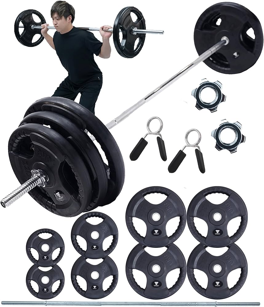 Amazon.co.jp: STEADY バーベルシャフト プレート セット 60/80/100 Amazon.co.jp: STEADY バーベルシャフト プレート セット 60/80/100