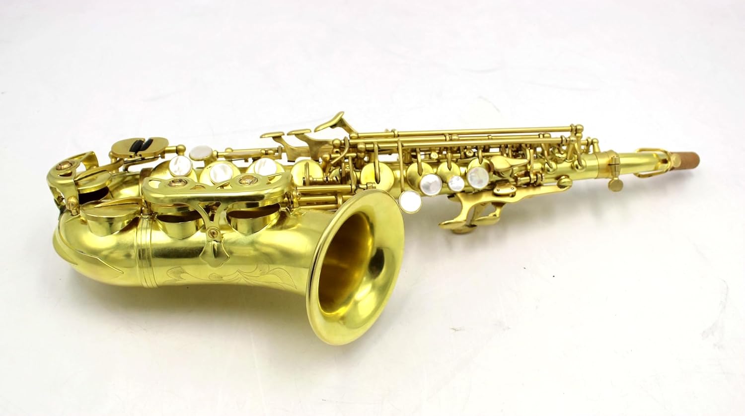 Eastern Music Pro Curved Soprano Saxophone – Unlacquered Brass (Bb Tone, Yanagisawa Style)