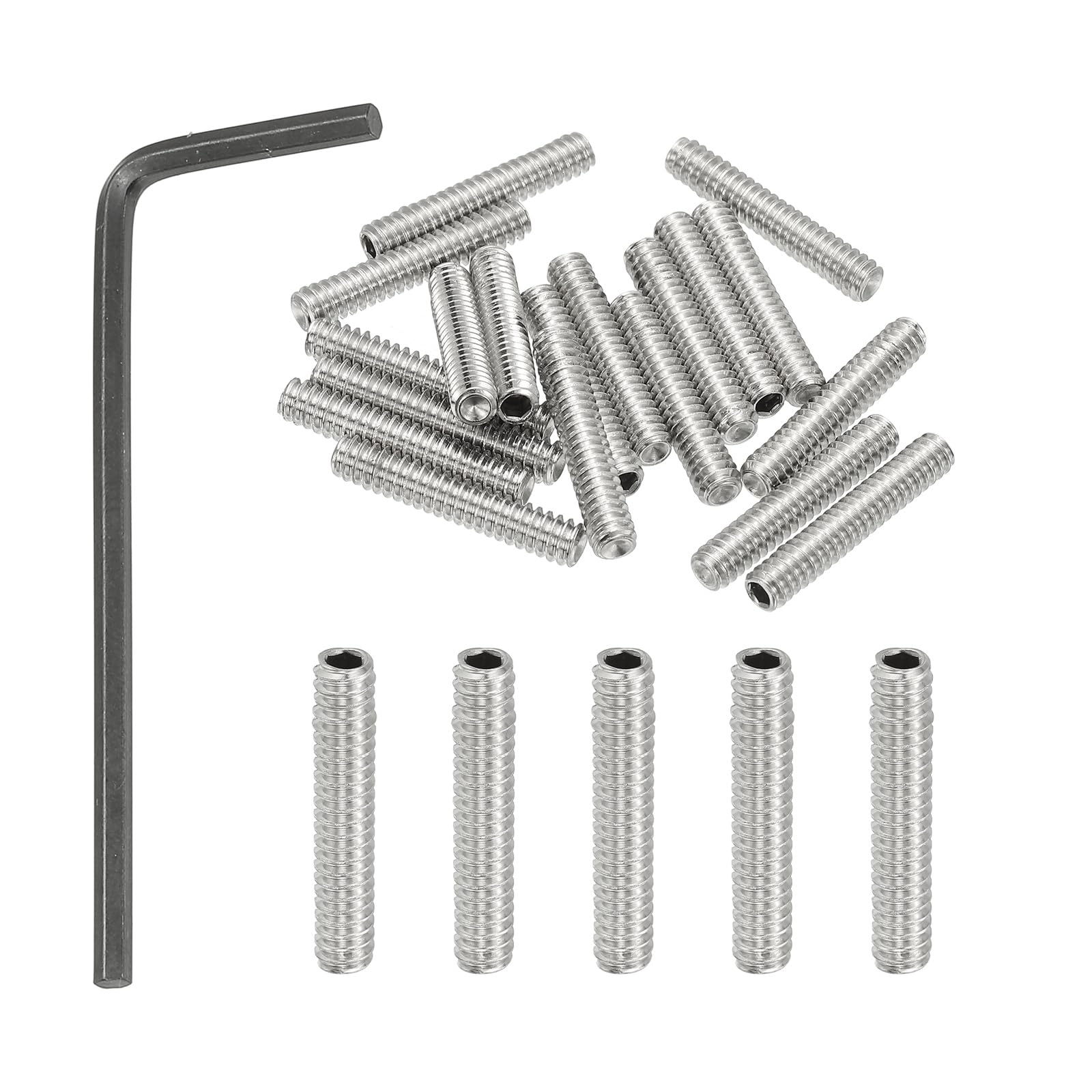 PATIKIL #10-24x1" Internal Hex Socket Set Grub Screws