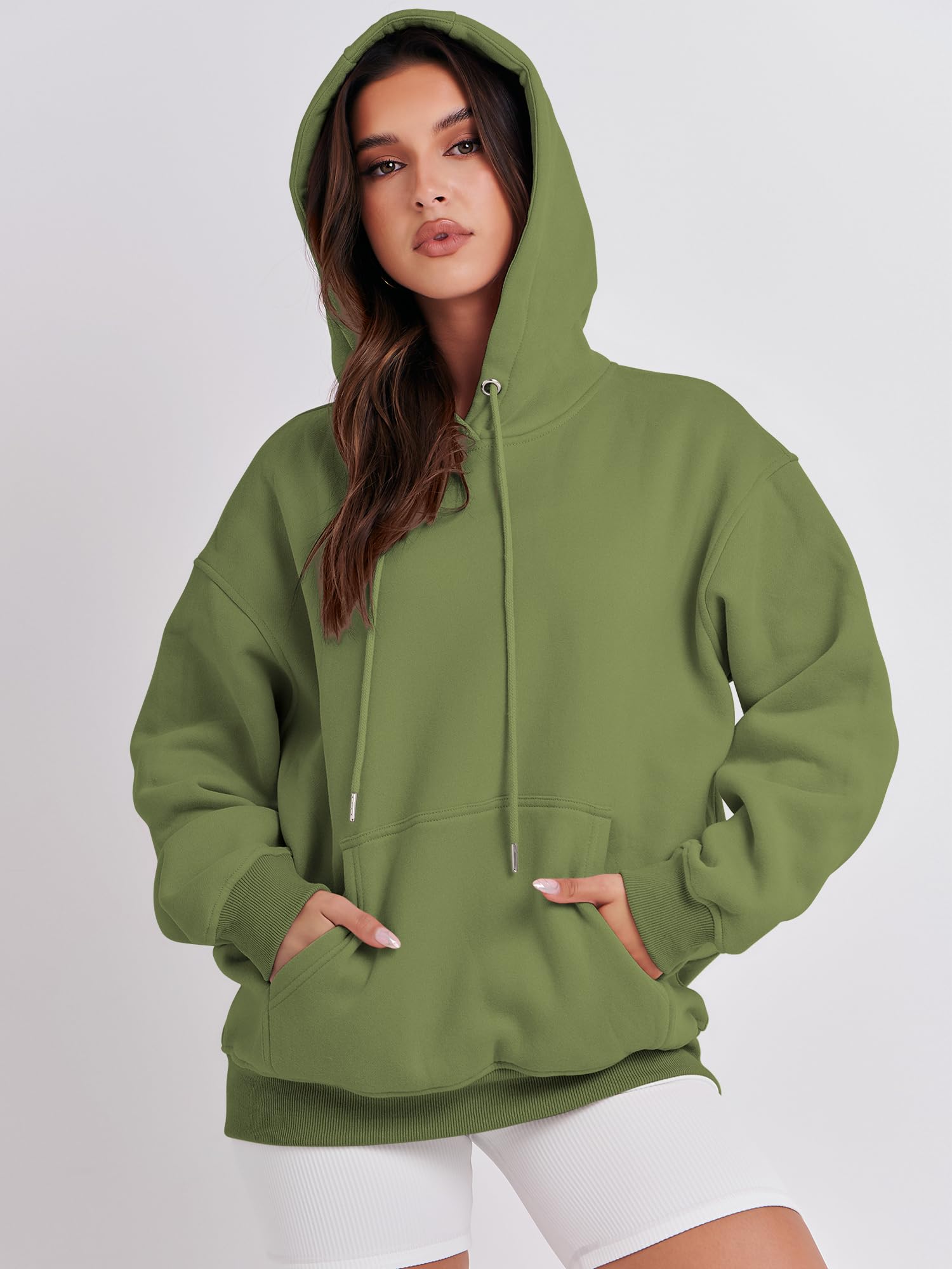 Damskie ponadwymiarowe bluzy z kapturem z polaru podstawowy sweter bluza jesień moda 2024 stroje modne Y2k nastolatki ubrania preppy