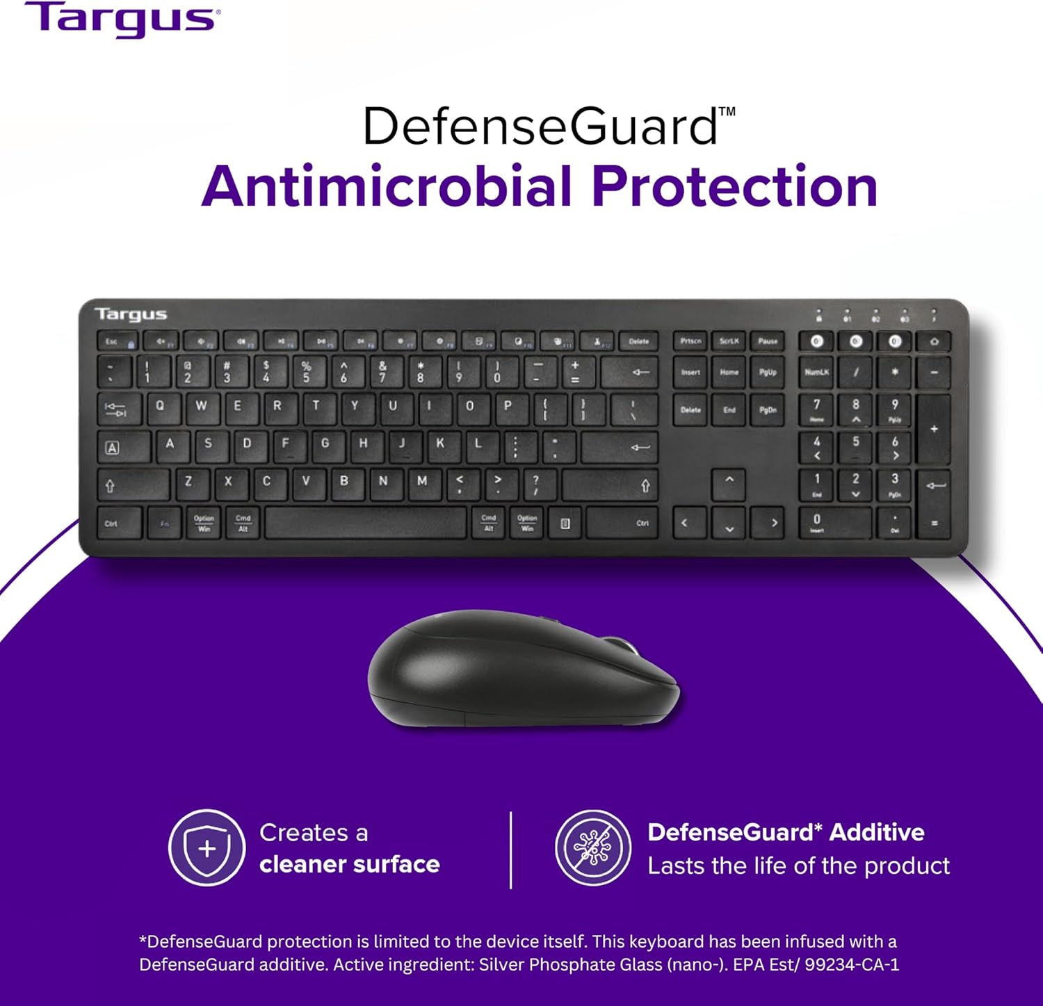 Targus Full-Size Multi-Device Bluetooth Keyboard and Mouse Bundle - Compatible with Chrome OS, Windows, macOS, iOS, and Android (AKM618AMUS)