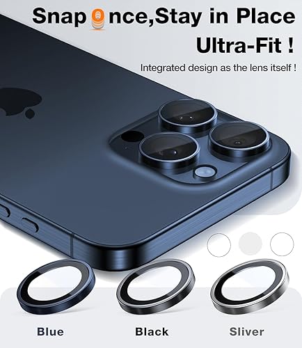 Miniatura 6 de TORRAS Protector de lente de cámara 9H+ de máxima durabilidad para iPhone 15 Pro Max15 Pro ajuste invisible 11 y ultra claridad Protector de cámara
