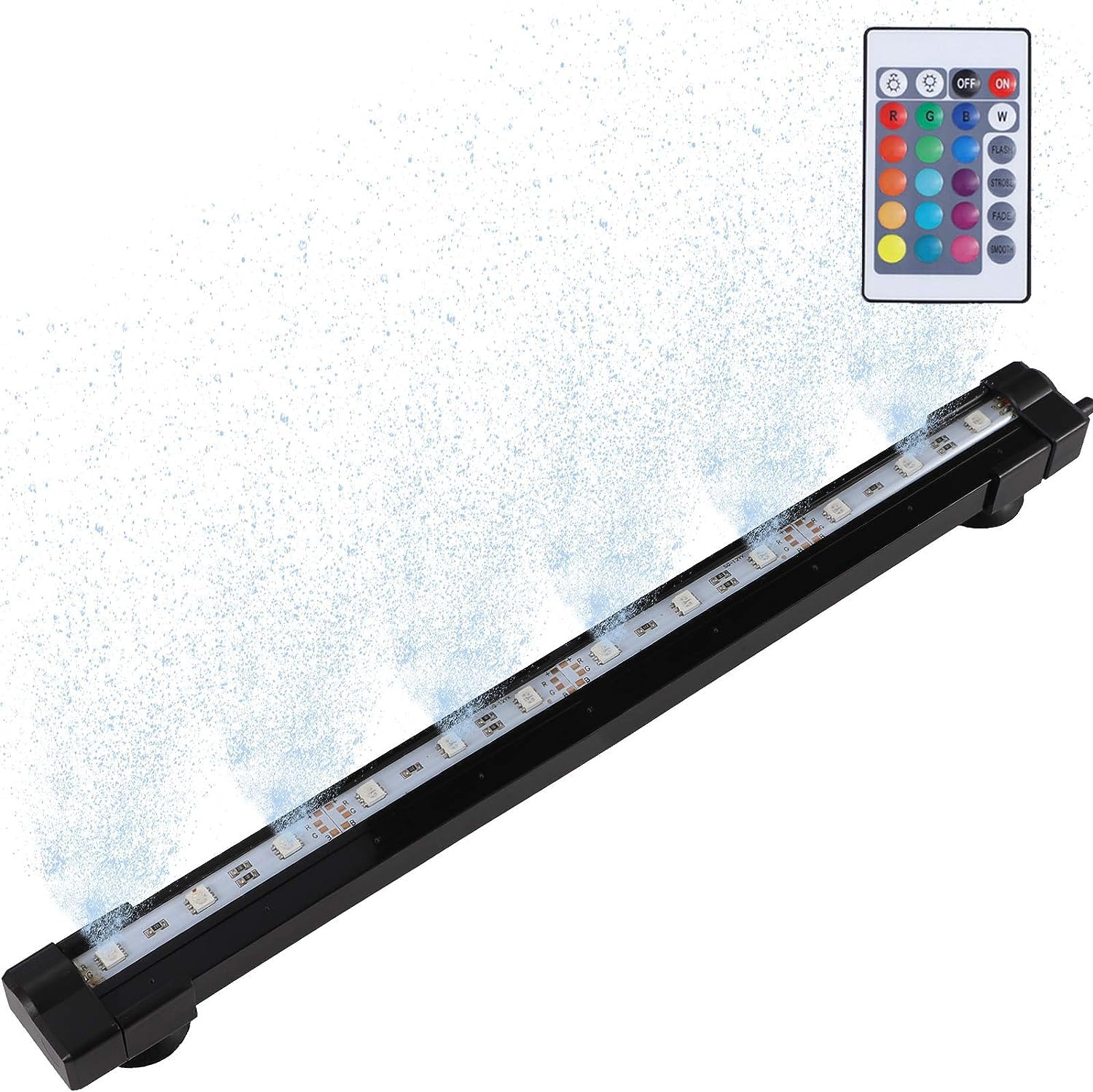 Amazon | LEDGLE 気泡ライト 12LED 酸素供給 RGB七変色 水陸両用 水槽