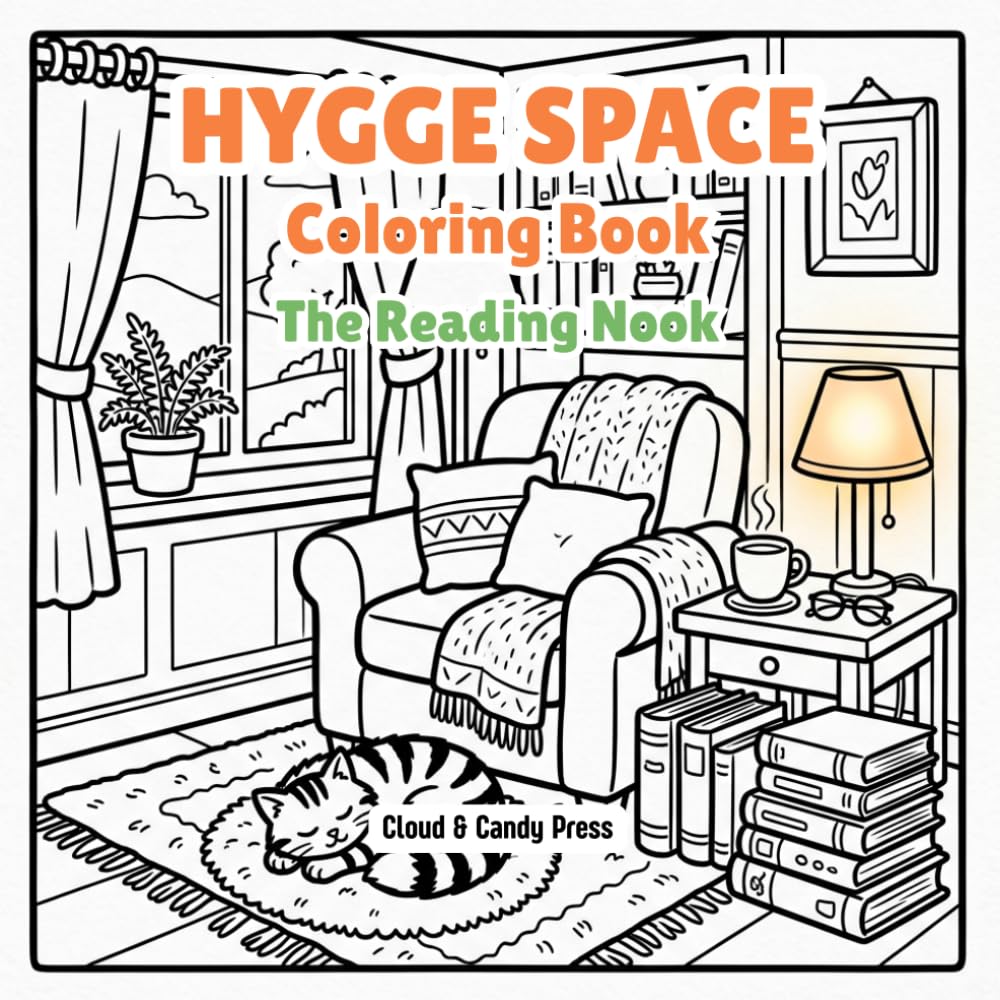 Little Corners: The Reading Nook | A Bold and Easy Cozy Coloring Book for Adults Featuring 50 Relaxing Aesthetic Interior Designs for Stress Relief