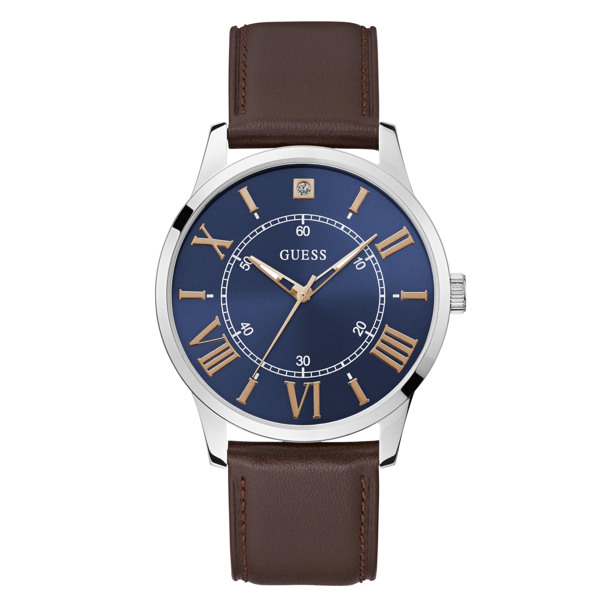 Guess Men 43 mm Blue Dial Analog Watch- U1411G1M (B0D8YNBKBY) Amazon Price History, Amazon Price Tracker