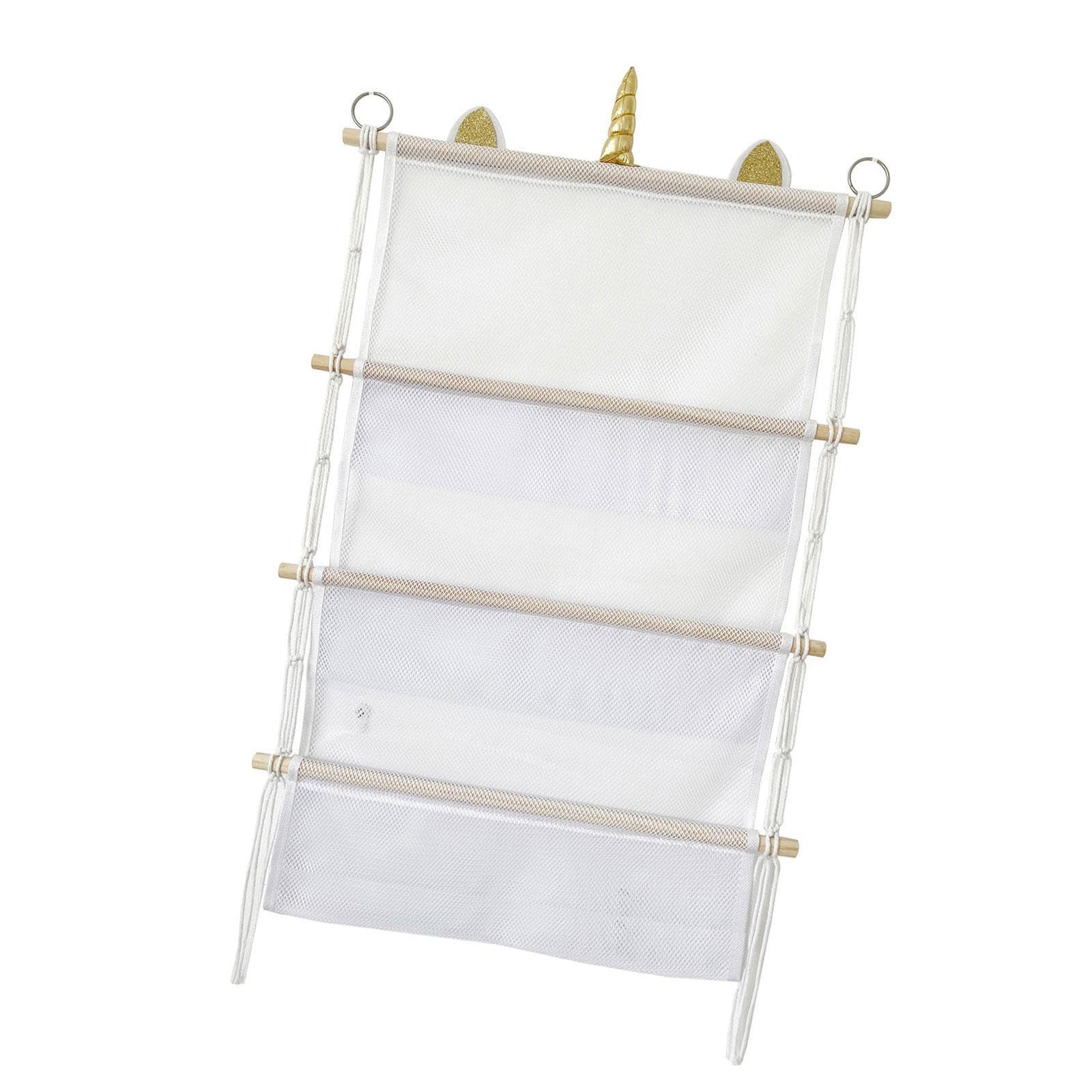 QIXCXAZ Hanging Net Holder Wall Hanging Toy Organizer Convenient Storage Option For Plush Toys And Other Essentials Minimalist Organization Book Doll Storage