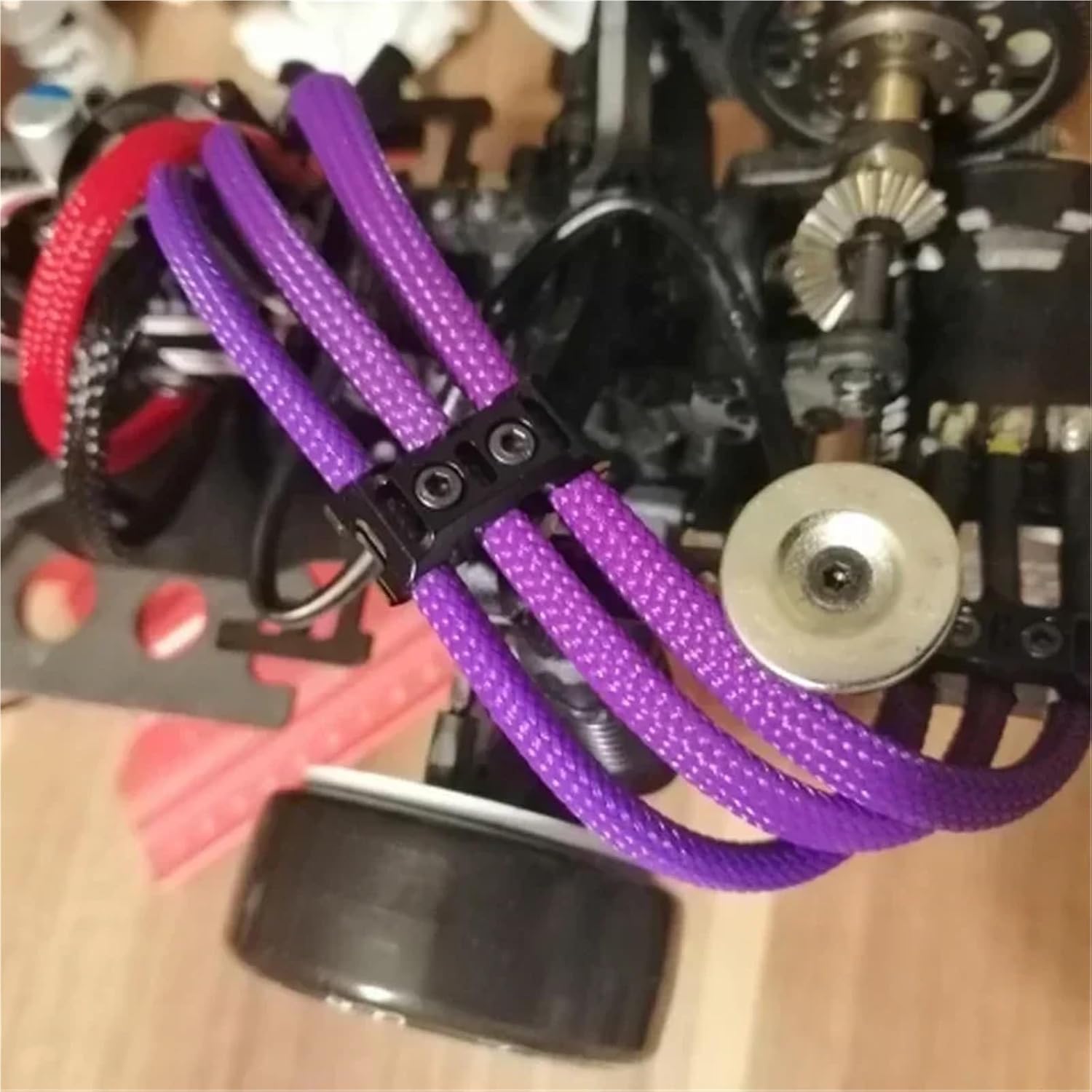 Black Gold Braid Sleeve High Density Sleeving Cable Wrap Sheath for Electric Cables for Pets, Bite-Resistant Cable(16mm,20 Meters)