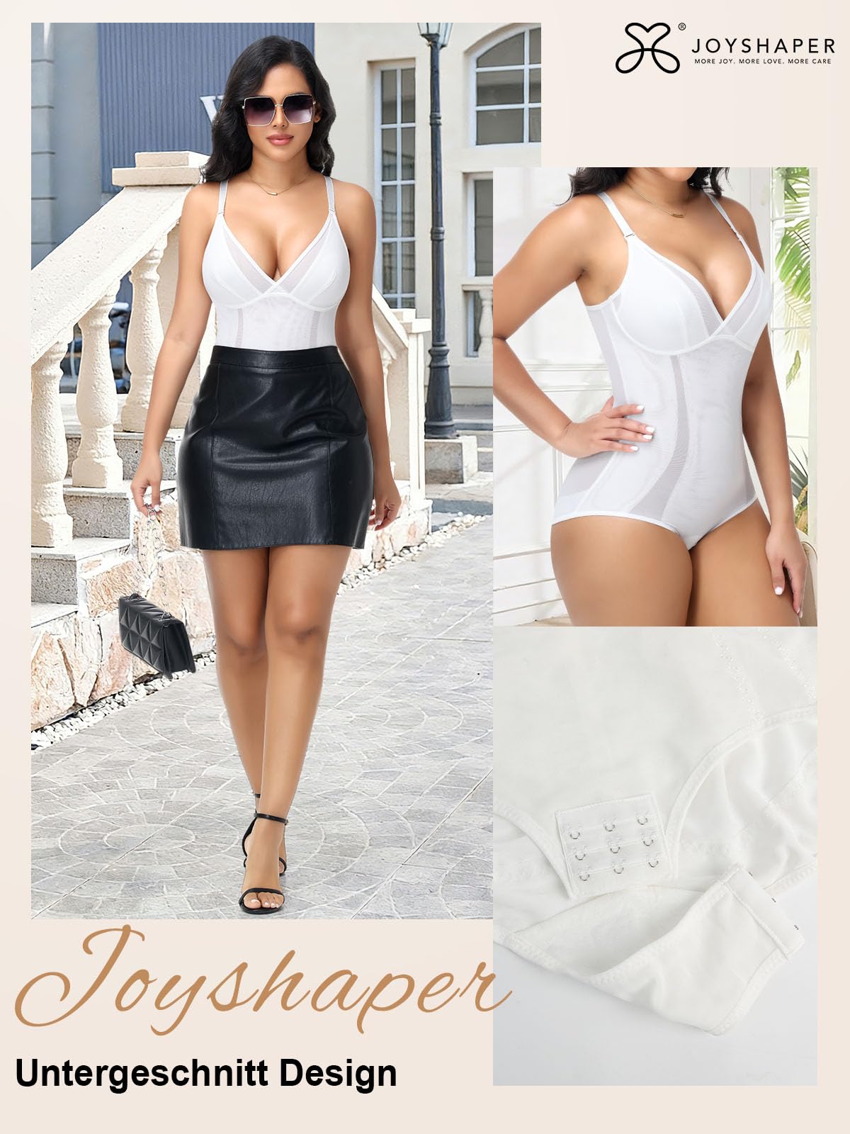 Joyshaper Body Gainant Femme Soutien-Gorge de Forme Ventre Plat Sculptant Shapewear Bodysuit Amincissante Invisible Minceur