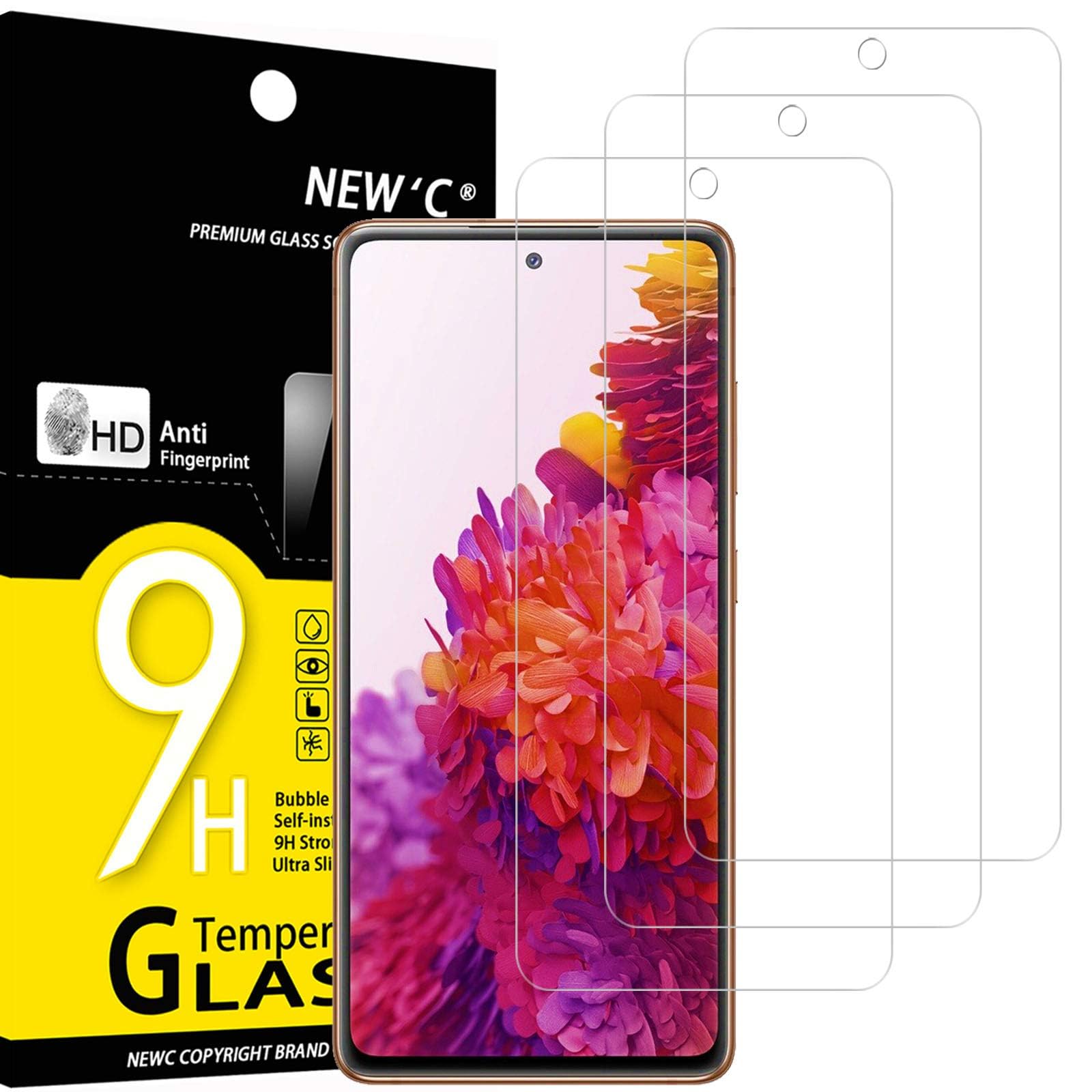 NEW'C 3 Stück für Samsung Galaxy S20 FE 5G für Panzerglas, Frei von Kratzern, 9H Härte, HD Displayschutzfolie, 0.33mm Ultra-klar, Ultrabeständig