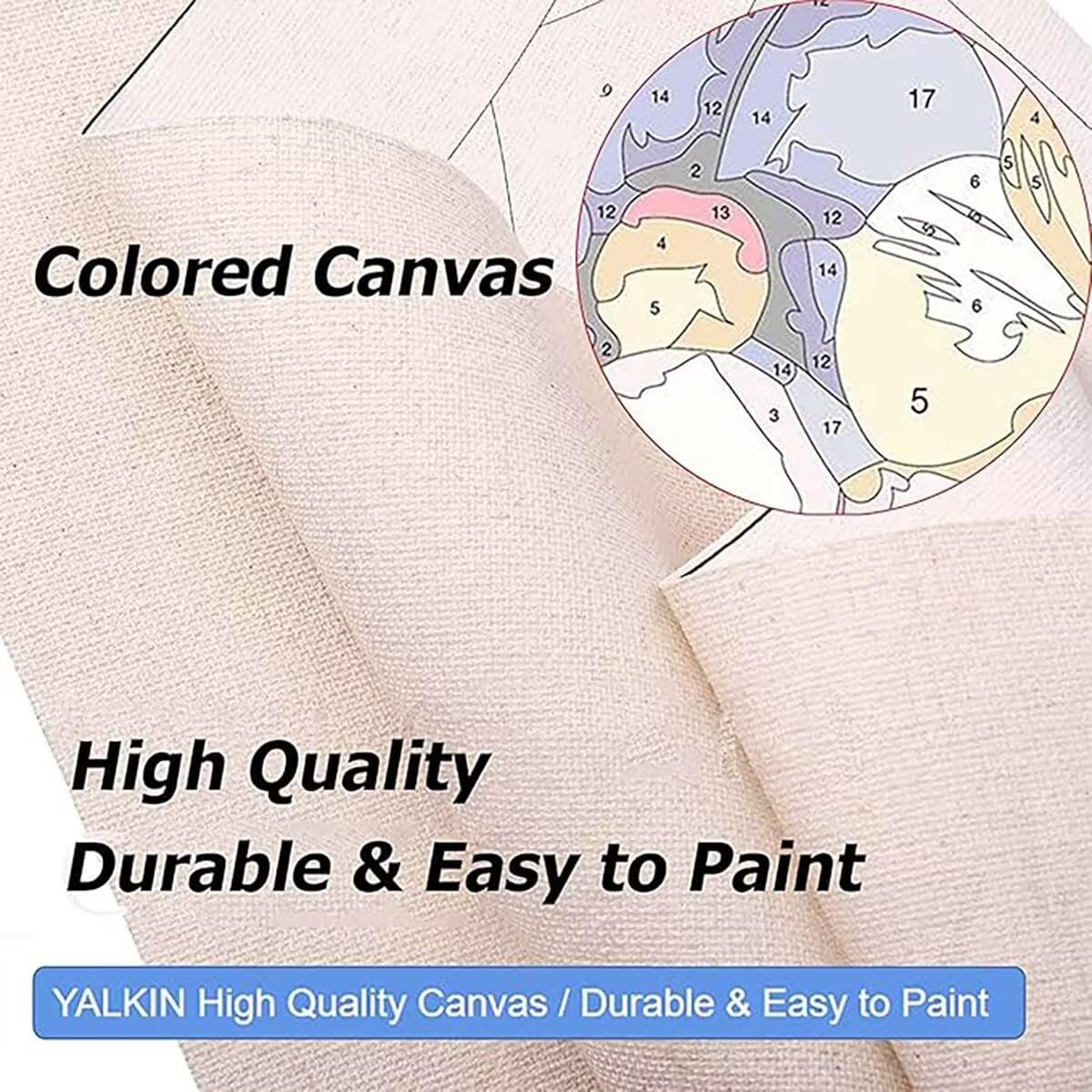 Hiver Peinture par Numero Adulte Loge Peinture Numero Enfant Bricolage Toile Peinture à l'huile Kit, Paint by Numbers Activité Manuelle Adulte Decoration Loisirs Créatifs Cadeau Femme 60x75 cm k-825