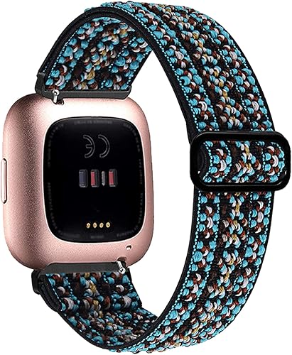 Bandas elásticas compatibles con Fitbit Versa 2 bandas para mujeres y hombres, pulsera elástica ajustable de repuesto para Fitbit Versa 2, Fitbit