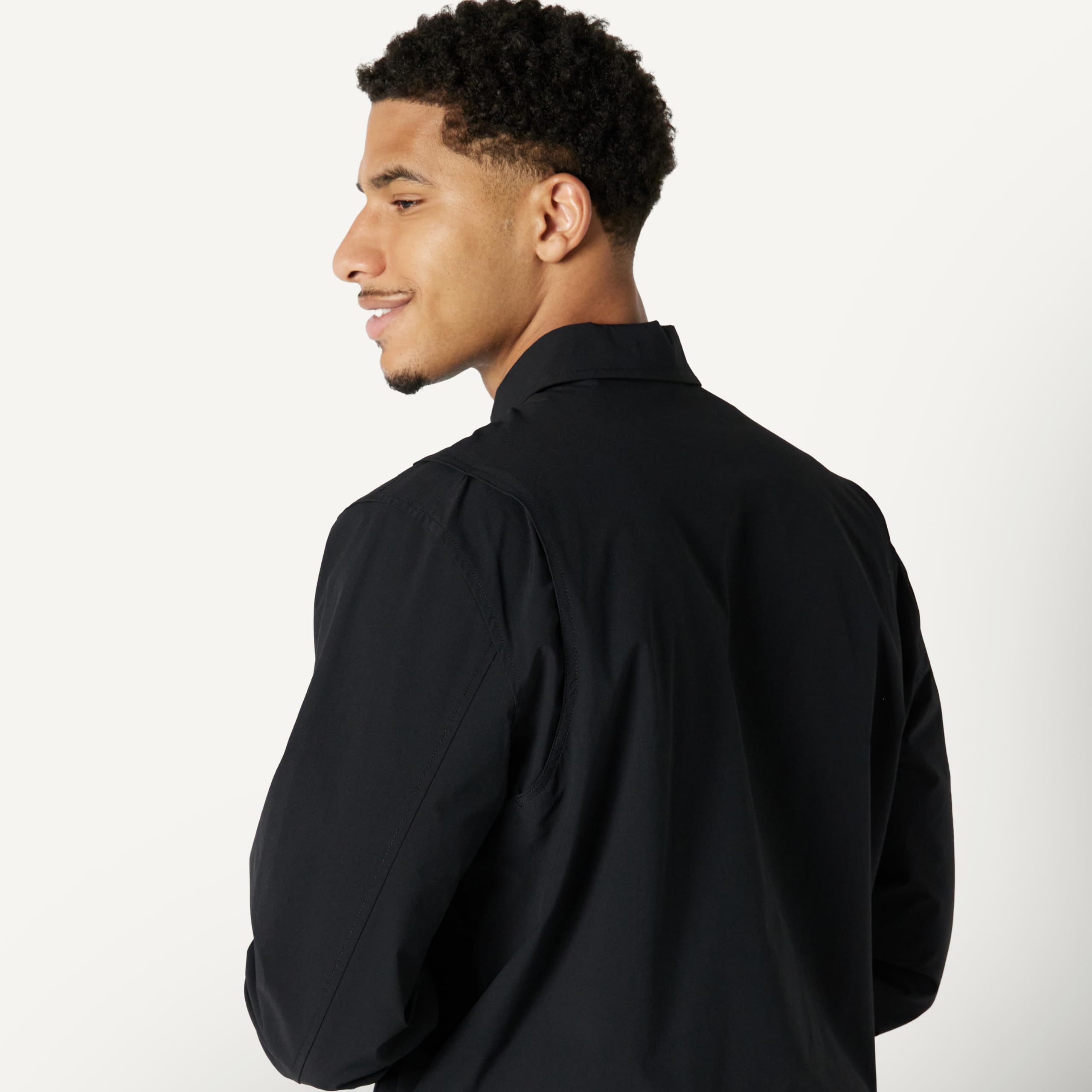 Amazon Essentials Hombre Chaqueta Bomber Elástica, Ligera y Holgada con Cremallera