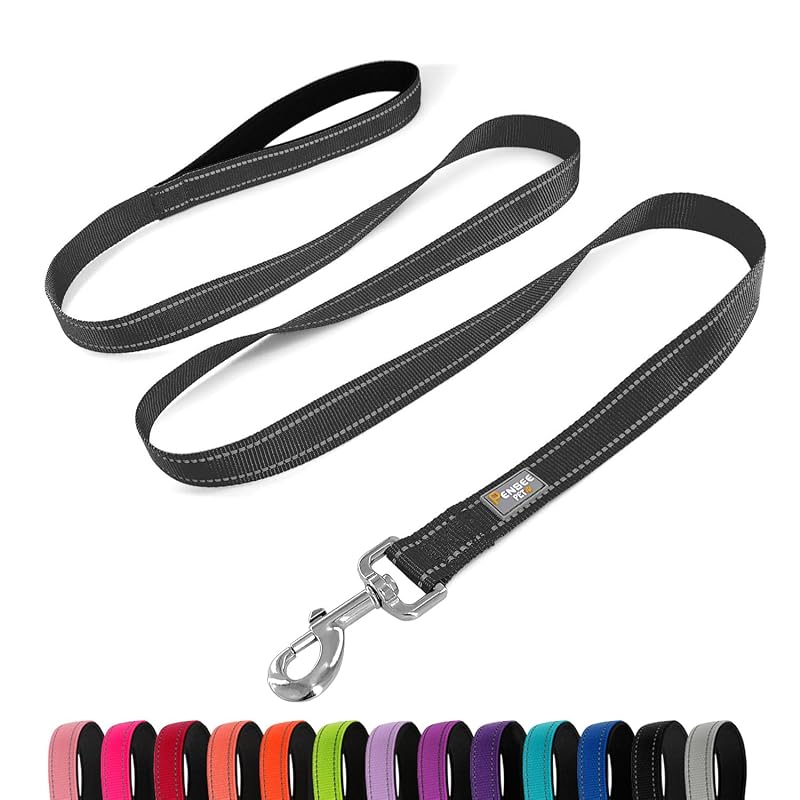 Guia refletiva de nylon para cães pequenos penseepet Refl Black, 1,83 m x 1,59 cm