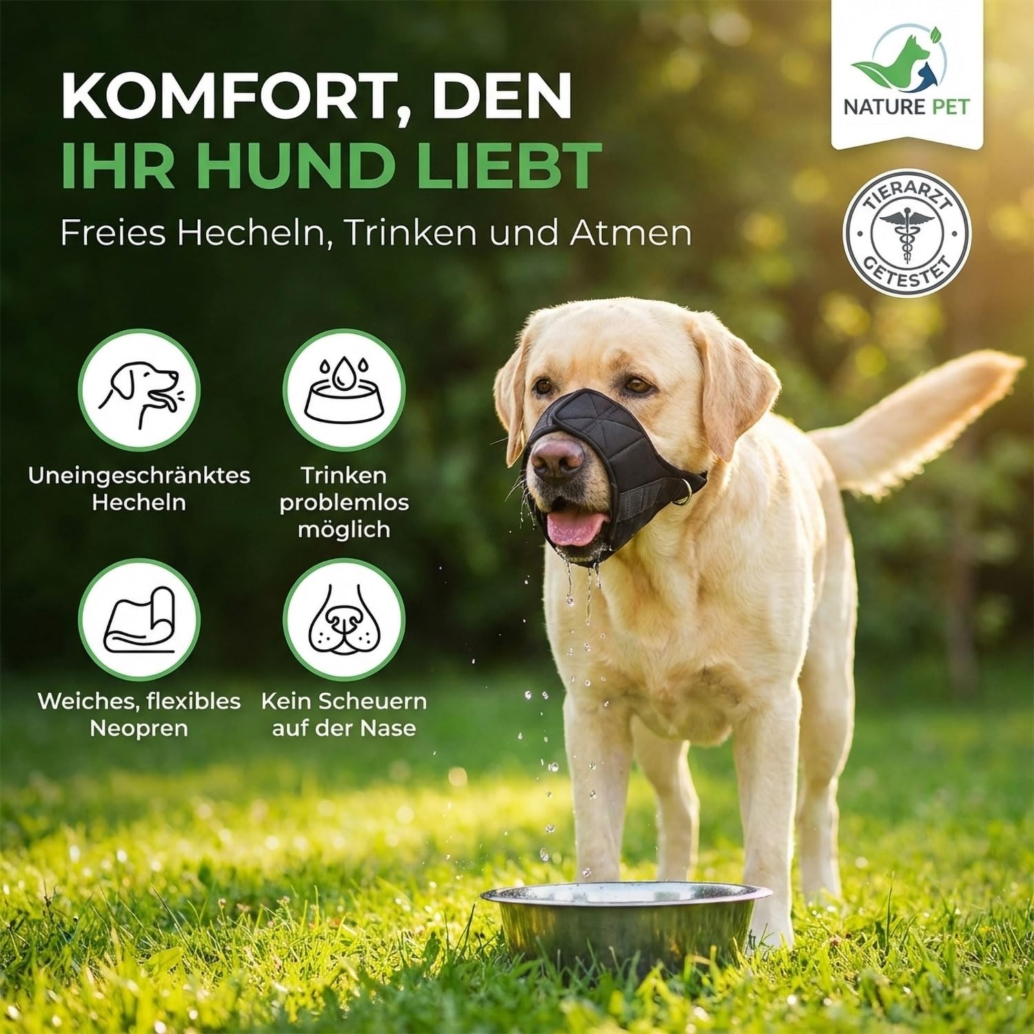 Nature Pet Soft Maulkorb aus Neopren (L)