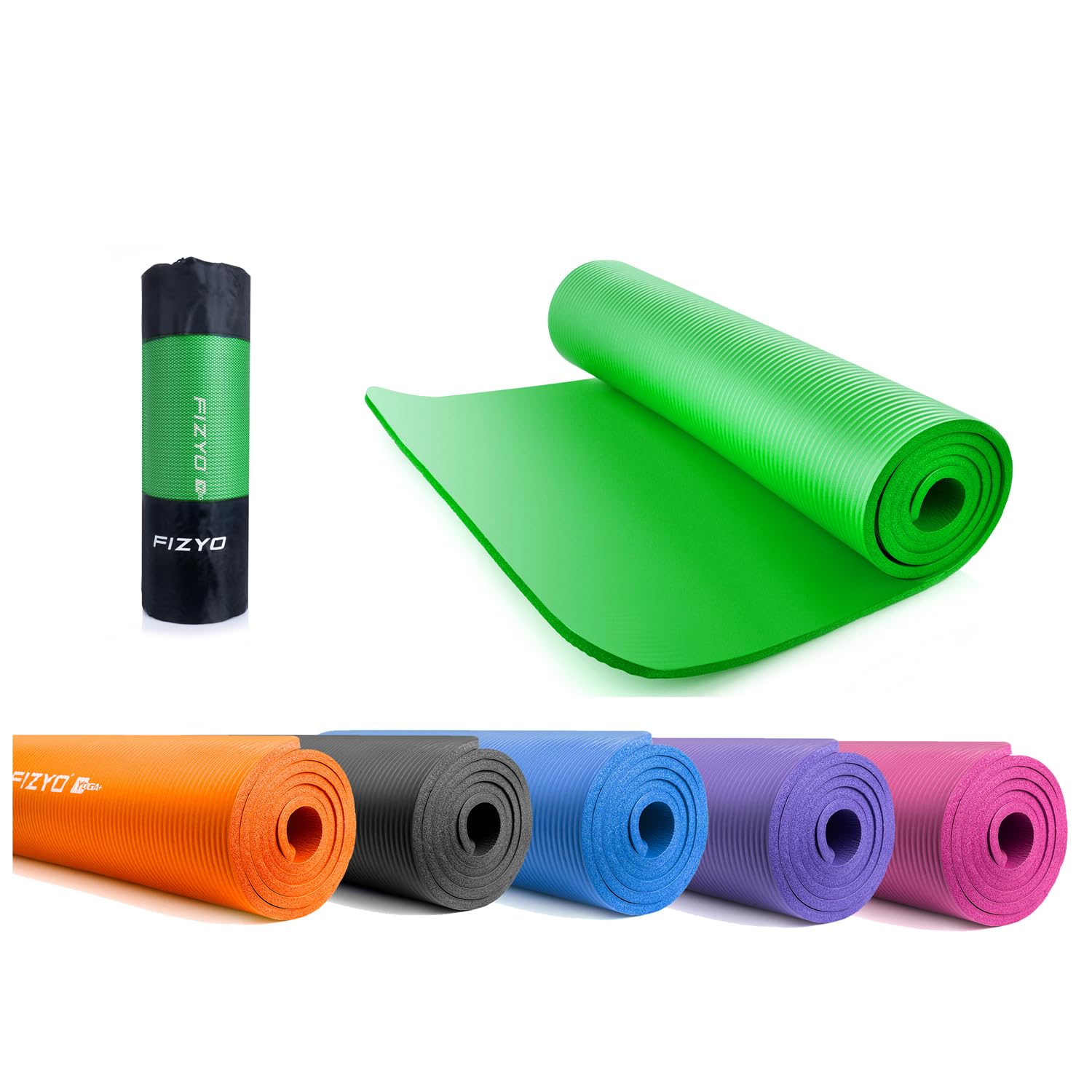 Superletic Yogamat & gymnastiekmat, 0,8/1,0/1,5 cm dik, sportmat