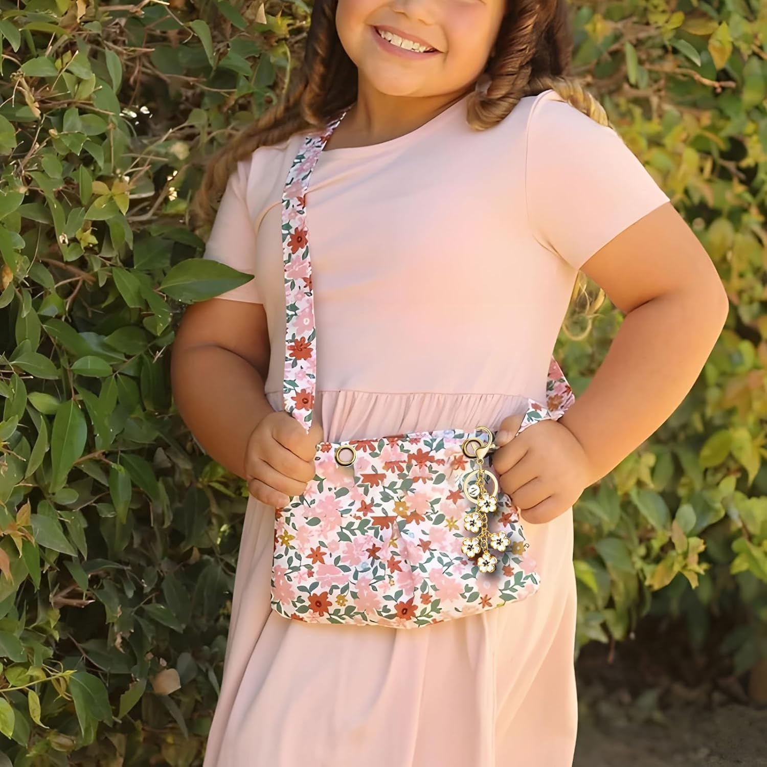 Initial Flower Keychain, Cute letter Key Chains, A-Z Key Chain Charm, Keychain Accessories for Women Purse Bag - Image 6