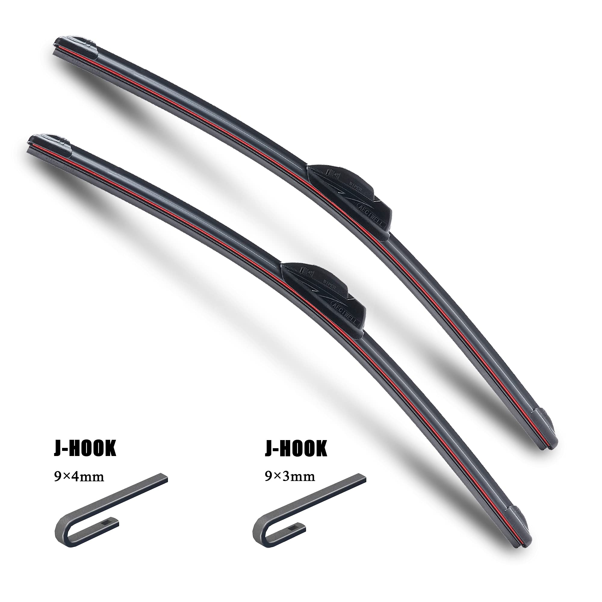 Windshield Wipers OEM Quality 26" + 18" Premium All-Season Wiper Blades Automotive Replacement Windshield Wiper Blades for U/J hook (Set of 2)