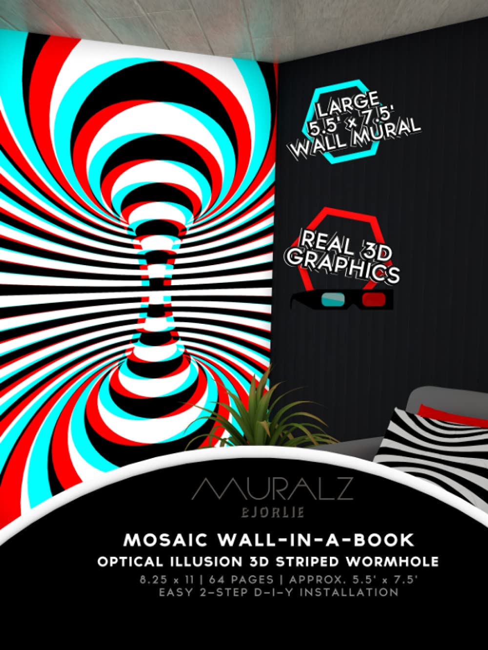 MURALZ by BJORLIE | Optical Illusion Op Art 3D Stereoscopic