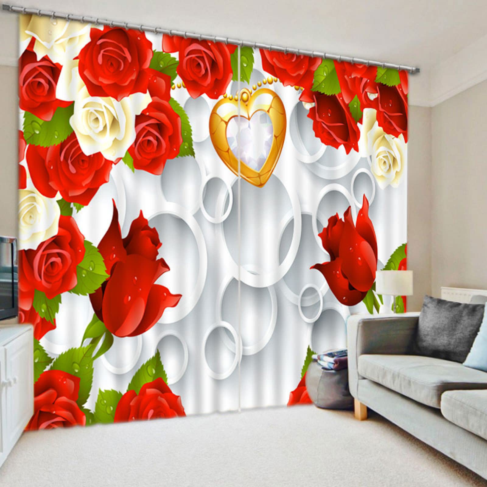 Zasłony na przelotkach, zaciemniające, czerwone, różowe, do sypialni, salonu, wys. 175 x szer. 140 cm, zestaw 2 sztuk