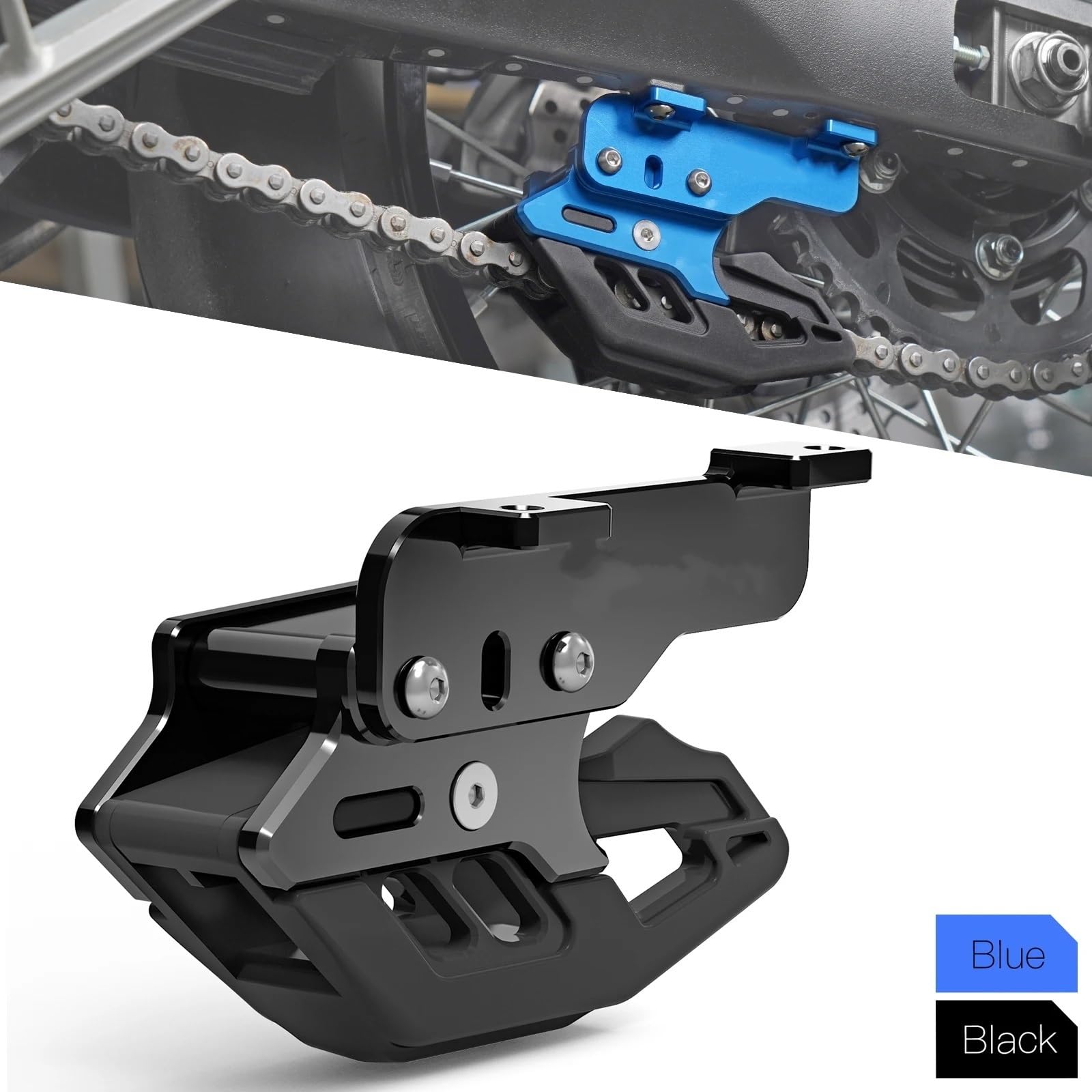 Osłona łańcucha Łańcuch Motocyklowy Prowadnica Stabilizator Koło Pasowe Pasuje Do Yam&aha Tenere 700/Rally Edition XTZ700 700 World Raid Motocyklowego Łańcucha Ochraniacz(Black)