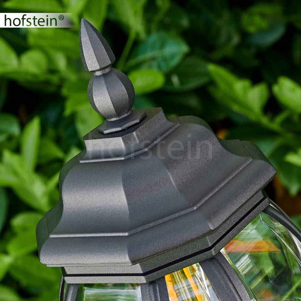 Lampa zewnętrzna Lentua z czujnikiem ruchu, oświetlenie drogi, odlew aluminiowy w kolorze czarnym z plastikowymi tarczami, lampa podłogowa 130cm, E27, IP44, bez żarówek
