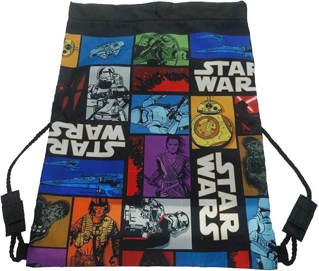 Star Wars Official Drawstring Trainer Bag 43cm. Black/Multicoloured