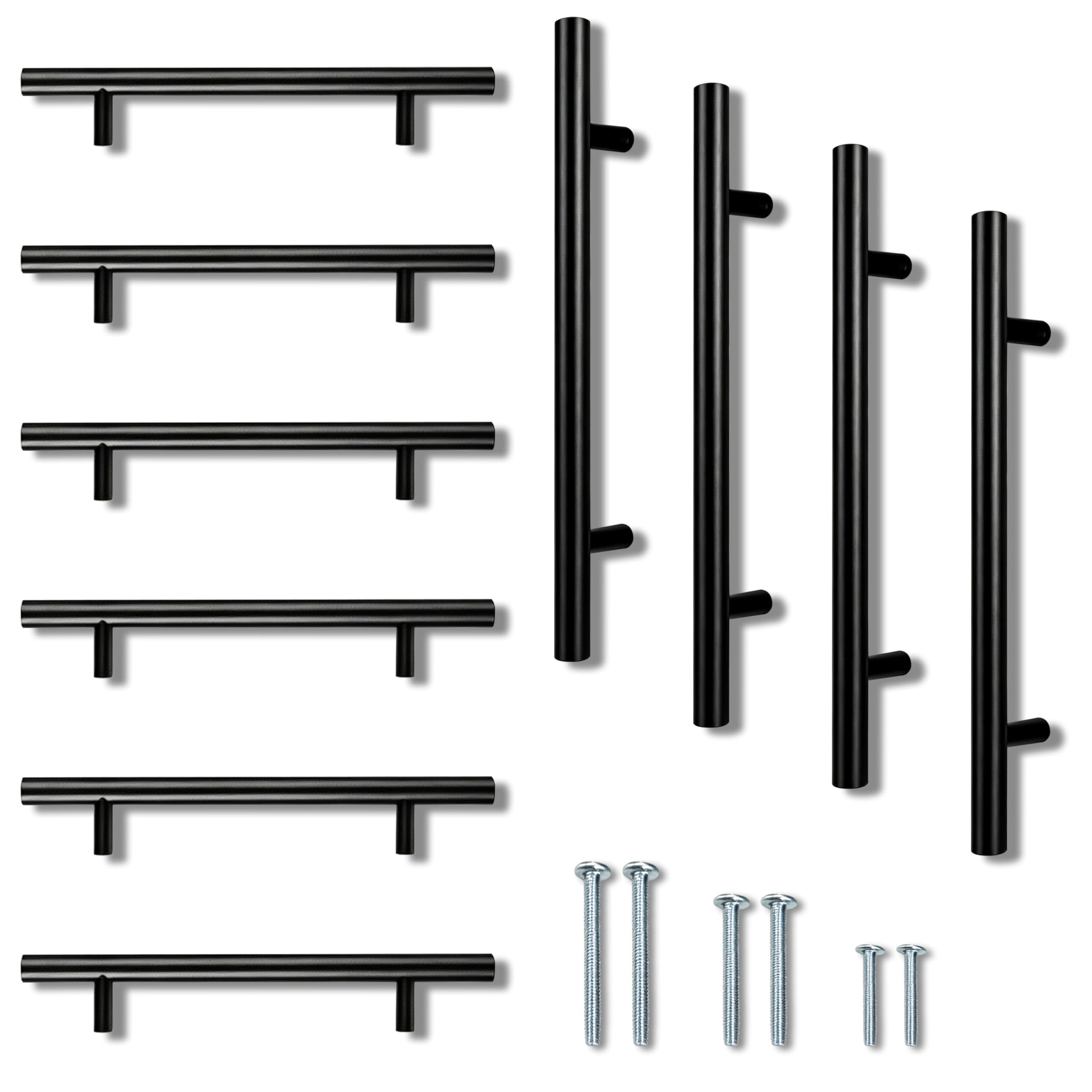 AiTodos® 10 Pack Kitchen Cupboard Handles 128mm, Matte Black