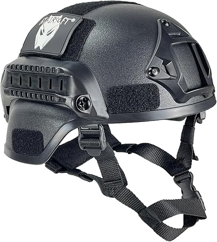 ATAIRSOFT Casco táctico Airsoft Paintball MICH 2000 con riel lateral y montaje NVG