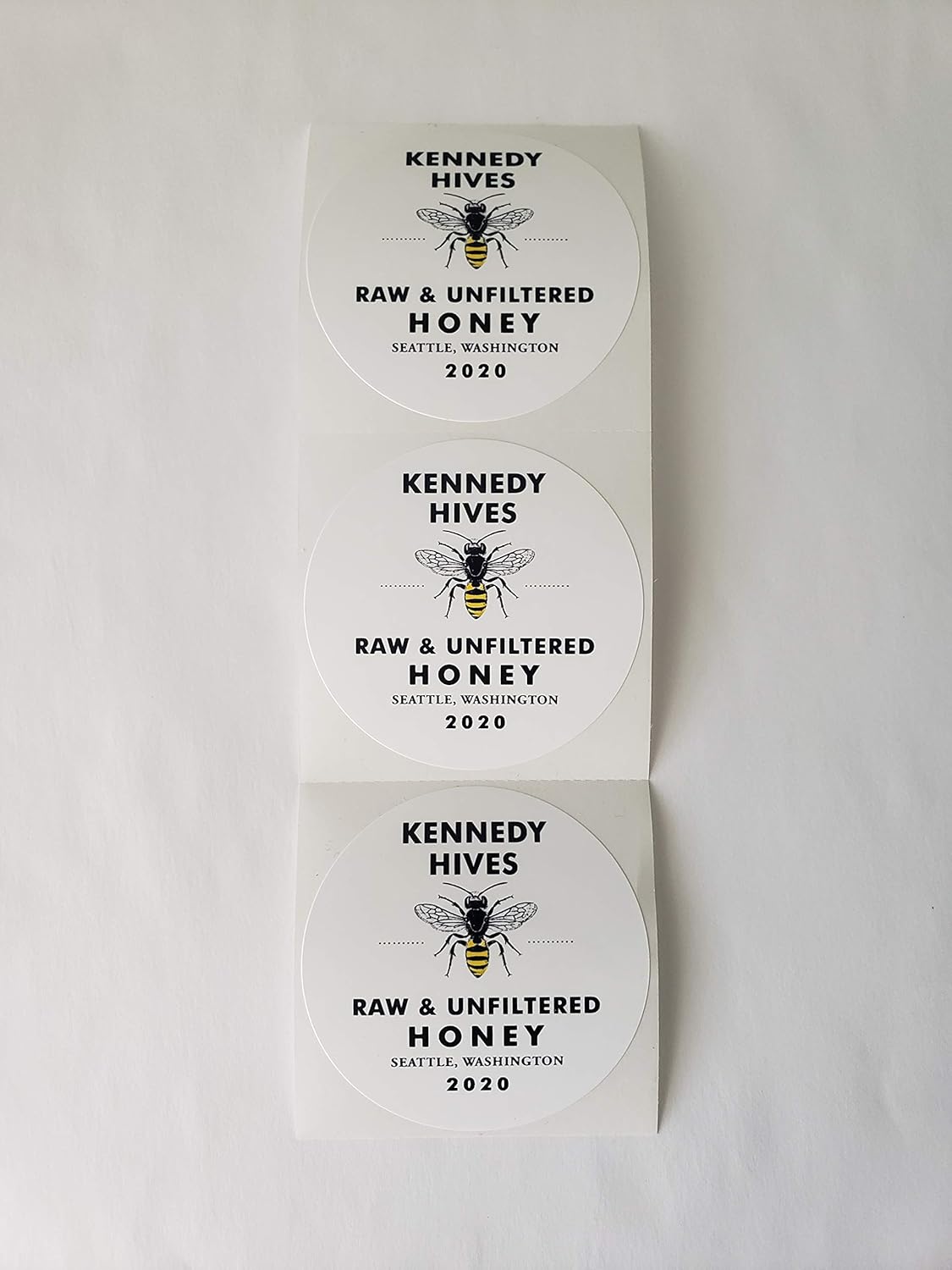 PERSONALIZED HONEY LABELS (wide mouth), 2 1/2" ROUND (18)