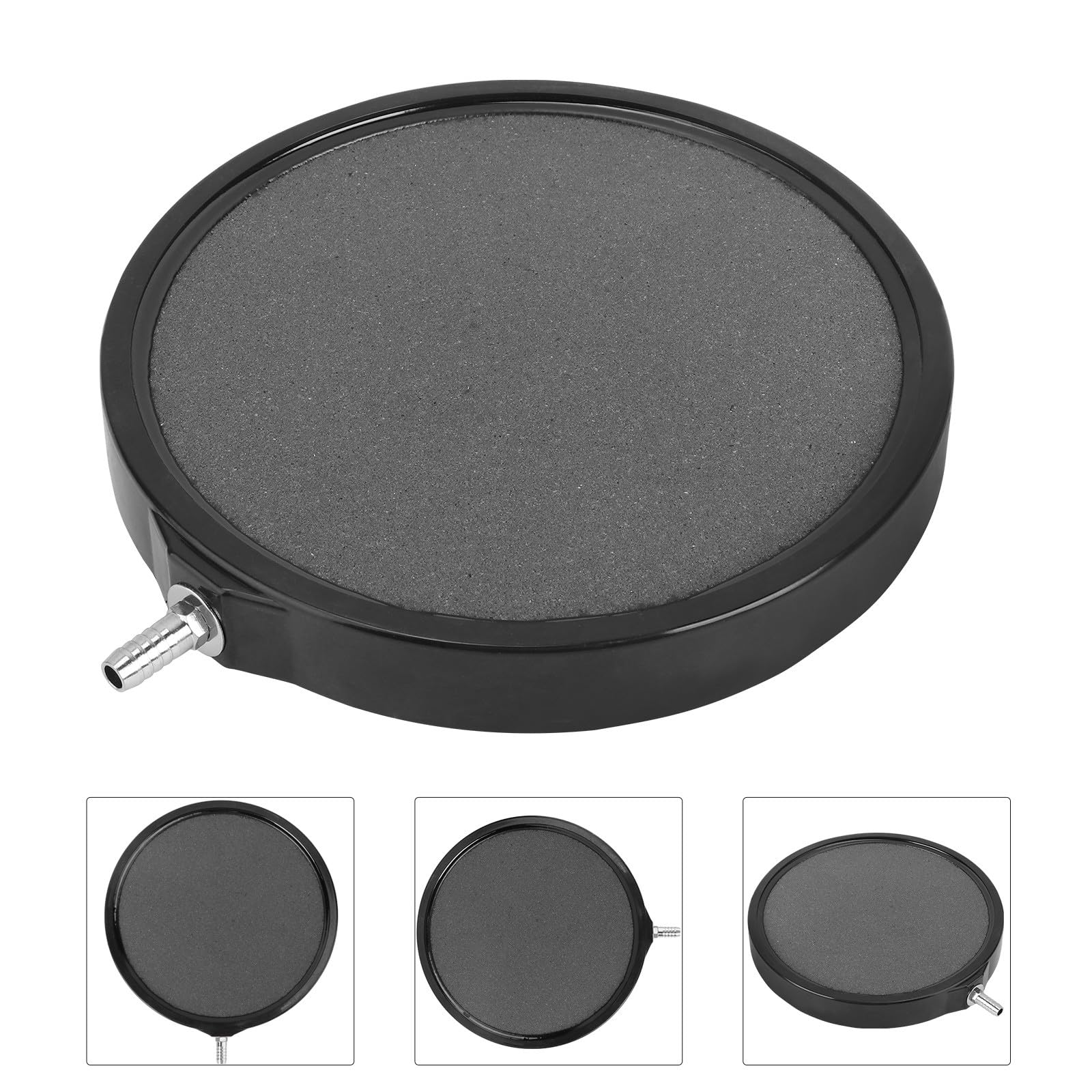 Abaodam Pierre à Air pour Aquarium Noir en Sable et Gravier, Disque à Bulles Haute Température Sintré pour Oxygéner l'eau, Compatible Pompe à Air, Prêt à Tremper Couleur Couleur Aléatoire