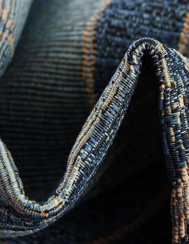 Miniatura 7 de Unique Loom Outdoor Modern Collection - Alfombra ondulada (2 pies 7 pulgadas x 5 pies 3 pulgadas, azul claroazul marino)