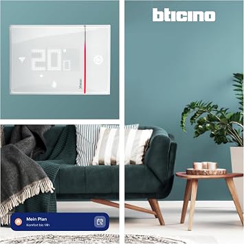 Bticino Smart WiFi Thermostat Smarther2 with Netatmo XW8002, Built-in, White - Professional Version