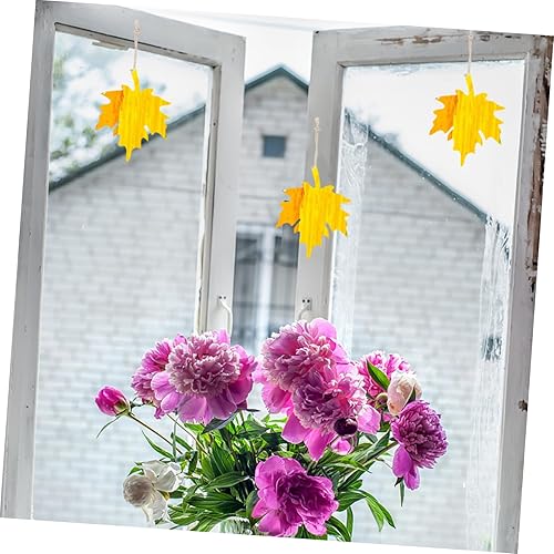 Miniatura 3 de 21 piezas de adornos de madera de hoja de arce, recortes de madera de Acción de Gracias, sin terminar, hojas colgantes en blanco, rebanadas de