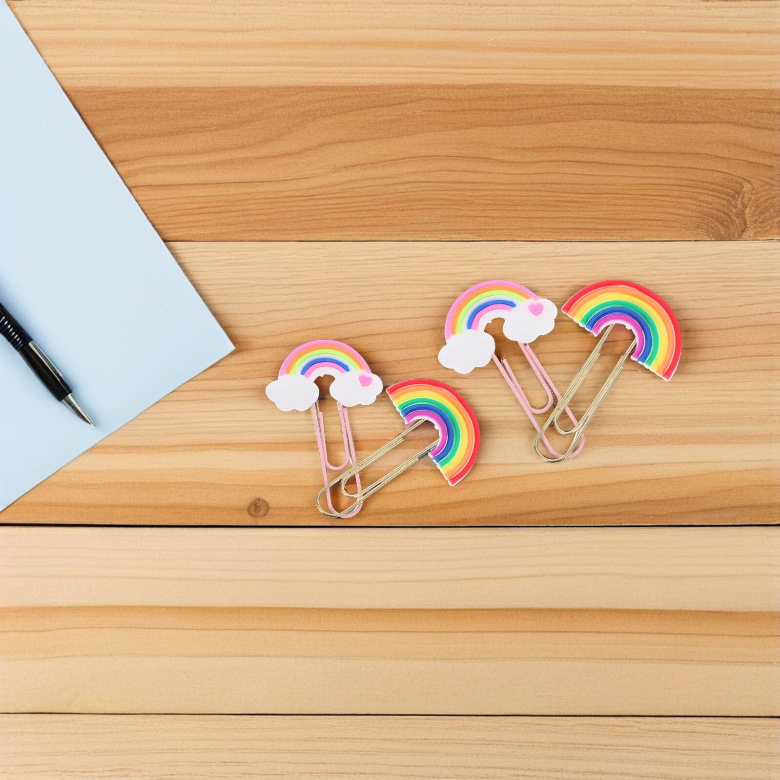 OSALADI 4 Sätze Farbige Büroklammern Niedliche Rainbow Clips Für Dokumente Lesezeichen Und Bastelprojekte Vielseitige Büroklammern Für Zuhause Schule Und Büro 20 Stück * 4