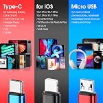 [3-Pack] Multi Charging Cable 4-in-1 Multi Charger Cable 4FT Nylon Braided Multiple USB Charging Cable Fast Phone Charger Cord Multi USB Cable with Dual IP/Type C/Micro USB Port for Most Phones/Tablet